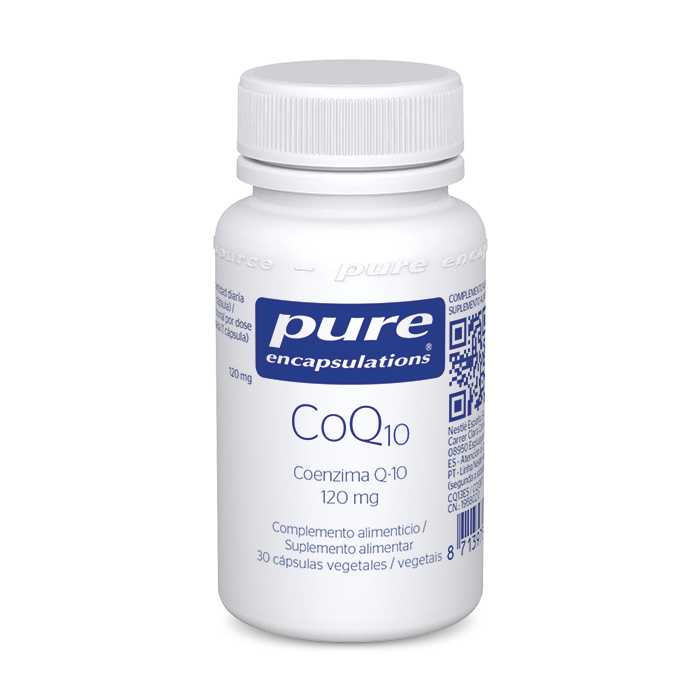 Complemento alimenticio CoQ10 Coenzima Q-10 120mg 30 cápsulas Pure Encapsulations.