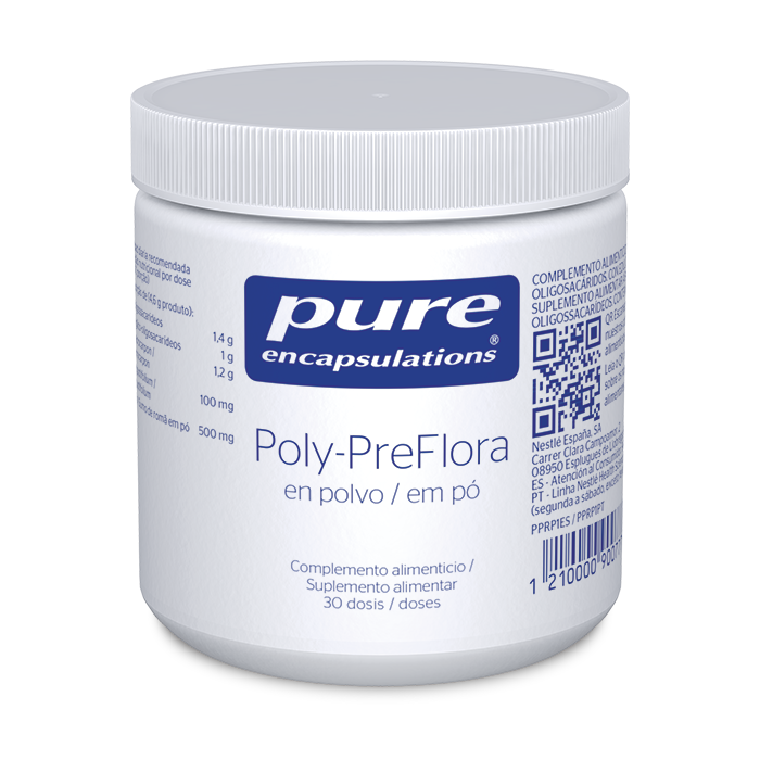 Complemento alimenticio Poly-PreFlora en polvo 30 dosis Pure Encapsulations.