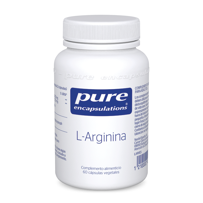 Complemento alimenticio L-Arginina 60 cápsulas Pure Encapsulations.