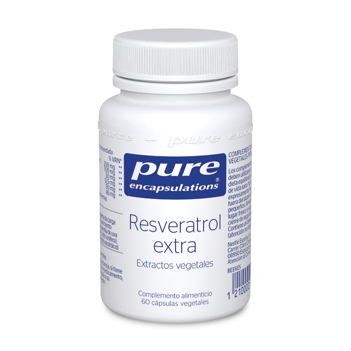 Complemento alimenticio Resveratrol extra Extractos vegetales 60 cápsulas Pure Encapsulations.