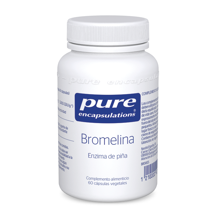 Complemento alimenticio Bromelina, Enzima de piña, 60 cápsulas Pure Encapsulations.