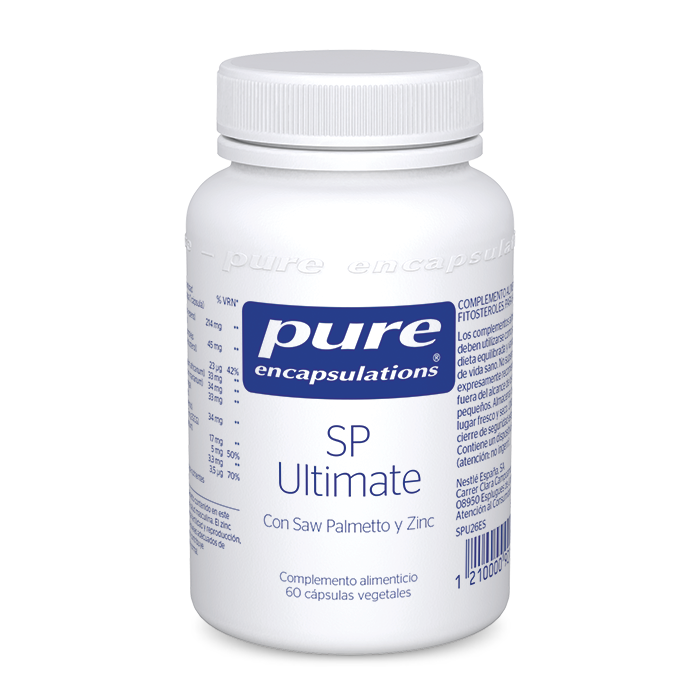 Complemento alimenticio SP Ultimate con saw palmetto y zinc 60 cápsulas Pure Encapsulations.