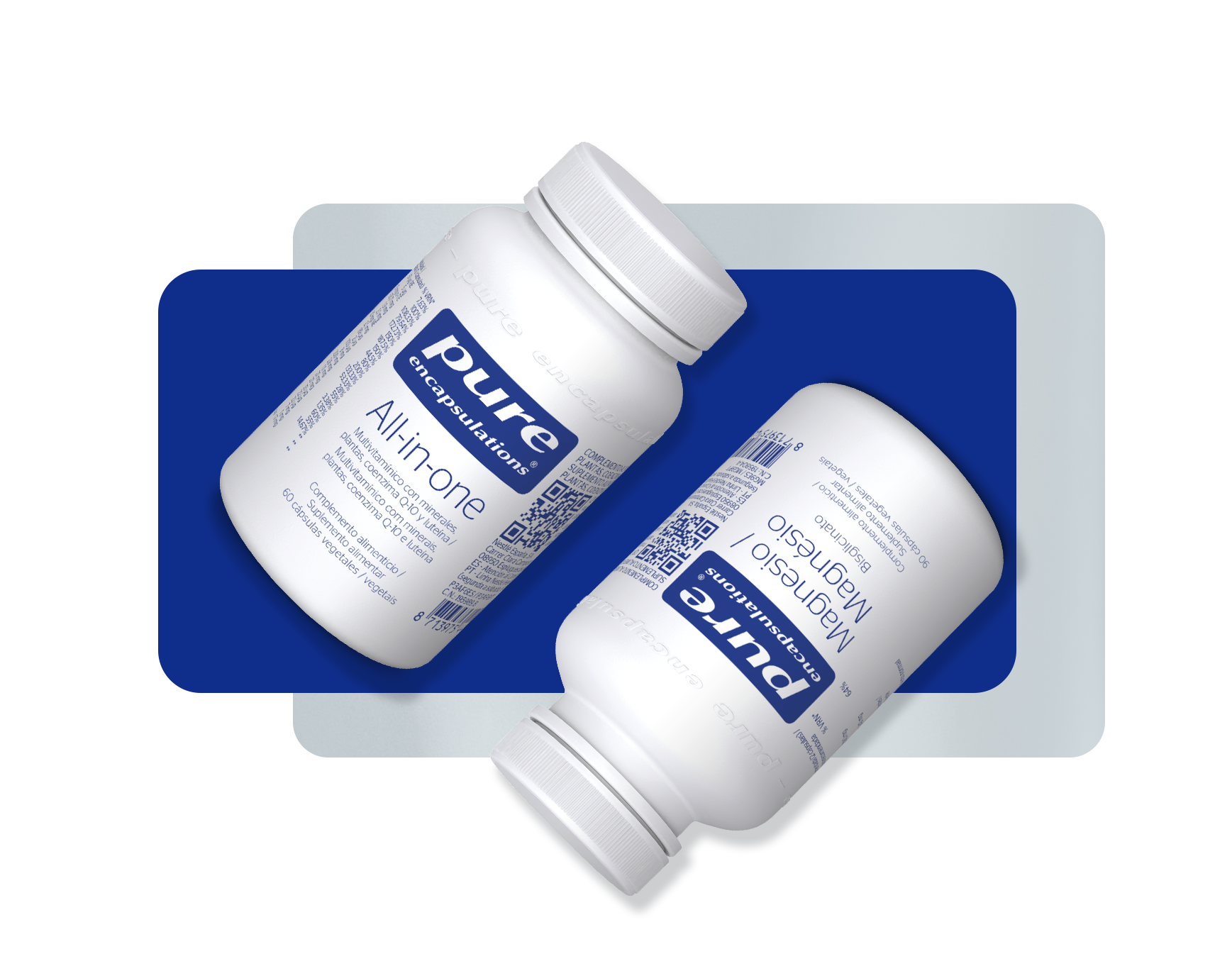 Complementos alimenticios All-in-One y Magnesio de Pure Encapsulations.