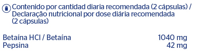 Betaína HCl Pepsina